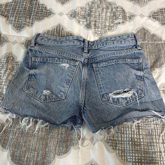 We The Free Shorts Womens 26 Jean Denim Cut Off Distressed Boho Festival Raw Hem - Picture 7 of 10